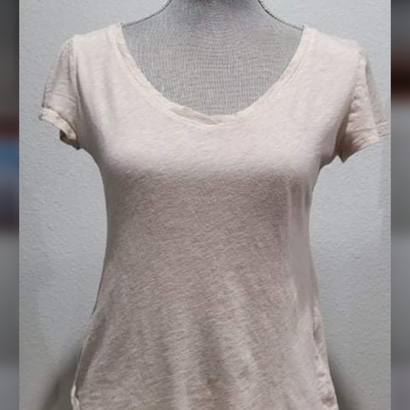 White Vneck Tee - Picture 1 of 3